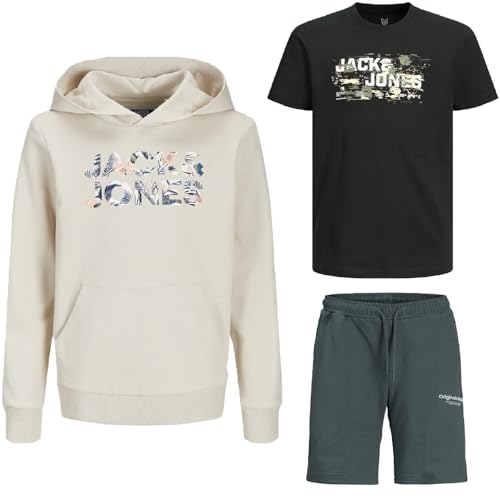 JACK & JONES Junior Kinder Jungen Kapuzenpullover Kids Hoodie Sweatshirt Sweat Shirt Hood(Paket #32, Gr. 152) von JACK & JONES