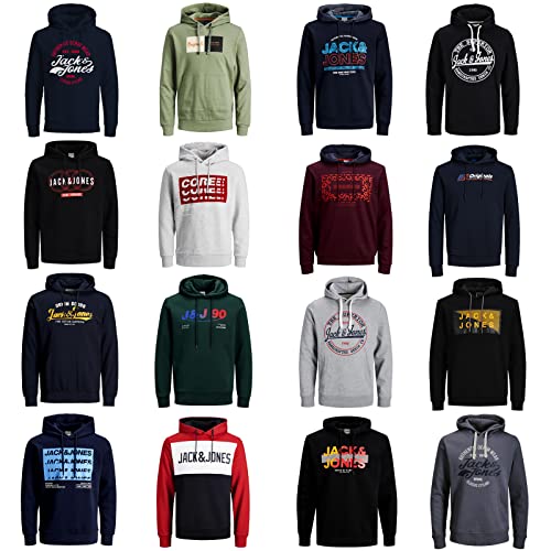 JACK & JONES Kapuzenpullover 3er Mix Pack Hoodie Fugu18 Sweat Shirt Herren Baumwollmix (XXL, 3er Paket @ Mix) von JACK & JONES