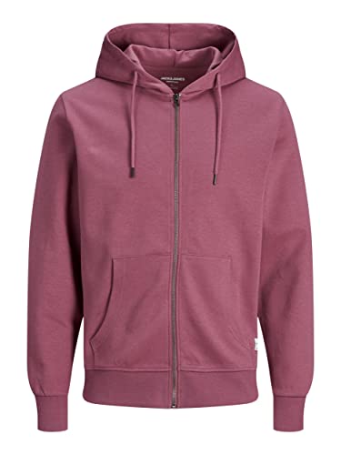 JACK&JONES Herren JJEBASIC Sweat Zip Hood NOOS Sweatjacke, Hawthorn Rose, 3XL von JACK & JONES