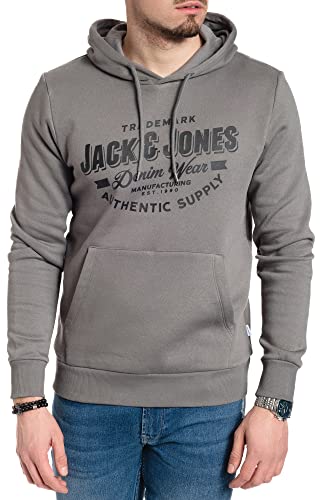 JACK & JONES Herren Hoodie Pullover mit Kapuze Sweatshirt Kapuzenpullover für Männer aus Baumwolle mit Logo/Auswahl an Designs und Farben (Corvin Sweat Sedona Sage 2, XXL) von JACK & JONES