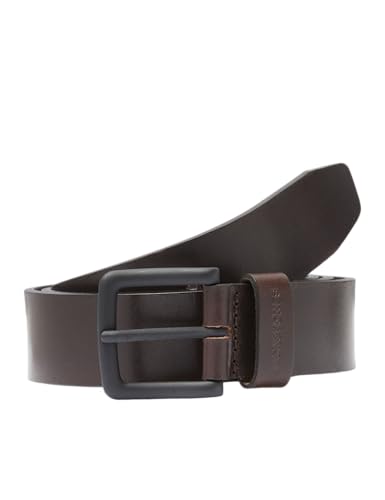 JACK & JONES Legerer Echtleder Gürtel Klassischer Leather Belt mit Löcher JACROMA von JACK & JONES