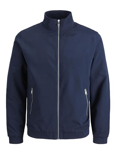 JACK & JONES Herren JJERUSH Harrington Bomber NOOS 12204277, Navy Blazer, M von JACK & JONES