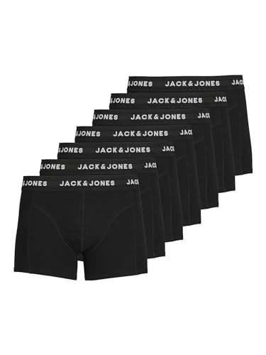 JACK & JONES Men's Black Boxer Shorts 7-Pack - Size L, Everyday Comfort von JACK & JONES