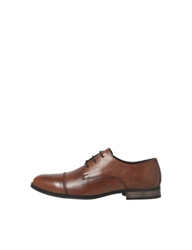 JACK & JONES Herren Jfwraymond Leather Noos Anzugschuhe, Cognac, 42 EU von JACK & JONES