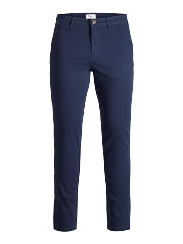 JACK & JONES Herren Chino Hose Slim Fit, Farbe: Blau, 32W / 30L JACK & JONES Herren Chino Hose Slim Fit, Farbe: Blau, 32W / 30L von JACK & JONES