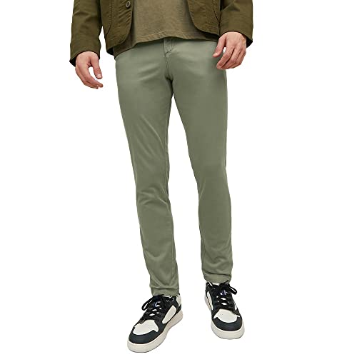 JACK & JONES Male Chino Hose Slim Fit Chino Hose, Farbe:Grün, Jeans/Hosen Neu:30W / 32L von JACK & JONES