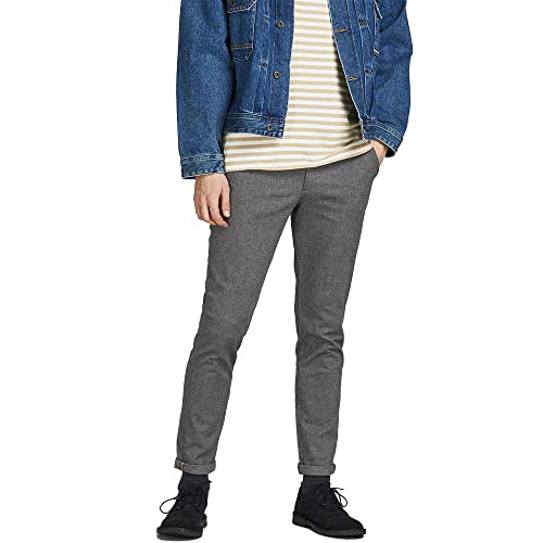 JACK & JONES Herren Chino Hose JPSTMARCO JJFURY - Slim Fit Braun Grau Beige, Größe:29W / 30L, Farbvariante:Drizzle 12206198 von JACK & JONES