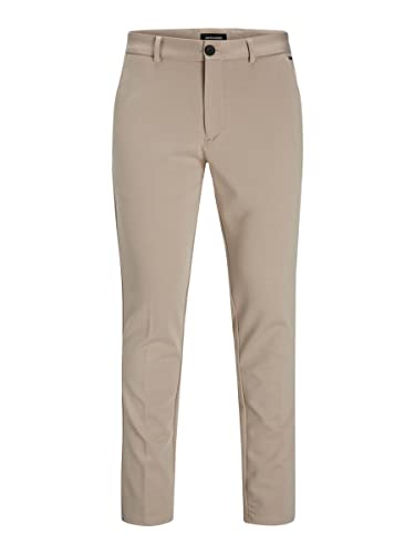 JACK & JONES Herren Chino Hose JPSTMARCO JJPHIL NOR BEIGE - Slim Fit Beige, Größe:28W / 32L, Farbvariante:Beige 12211810 von JACK & JONES