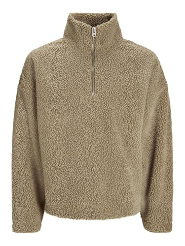 JACK & JONES Male Fleece Sweatshirt Einfarbig Fleece Sweatshirt von JACK & JONES