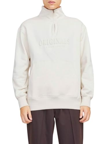 JACK & JONES Male Sweatshirt mit halbem Reißverschluss Gedruckt Sweatshirt mit halbem Reißverschluss von JACK & JONES