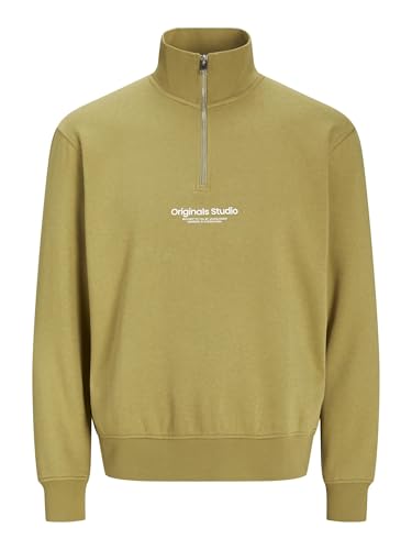 JACK & JONES Male Sweatshirt mit halbem Reißverschluss Text Sweatshirt mit halbem Reißverschluss von JACK & JONES
