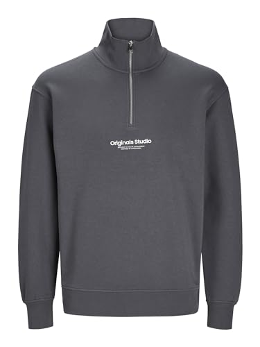 JACK & JONES Male Sweatshirt mit halbem Reißverschluss Text Sweatshirt mit halbem Reißverschluss JACK & JONES Male Sweatshirt mit halbem Reißverschluss Text Sweatshirt mit halbem Reißverschluss von JACK & JONES