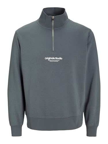 JACK & JONES Male Sweatshirt mit halbem Reißverschluss Text Sweatshirt mit halbem Reißverschluss JACK & JONES Male Sweatshirt mit halbem Reißverschluss Text Sweatshirt mit halbem Reißverschluss von JACK & JONES