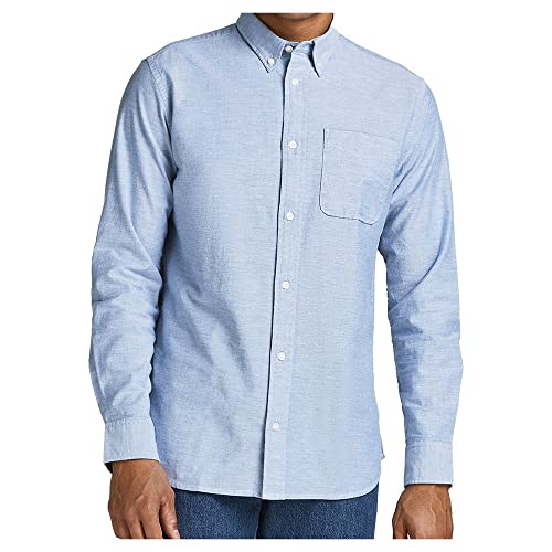 JACK & JONES Herren Freizeit Hemd JPRBROOK Oxford Slim Fit Weiss Blau XS-XXL, Größe:L, Farbe:Cashmere Blue Slim FIT 12192150 von JACK & JONES