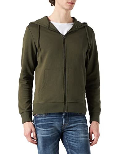 JACK & JONES Male Hoodie Basic Reißverschluss, Forest Night, XS von JACK & JONES