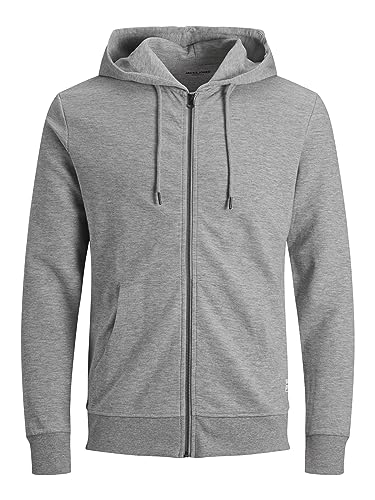 JACK & JONES Herren JJEBASIC SWEAT ZIP HOOD NOOS, Light Grey Melange/Fit:reg, XS EU JACK & JONES Herren JJEBASIC SWEAT ZIP HOOD NOOS, Light Grey Melange/Fit:reg, XS EU von JACK & JONES