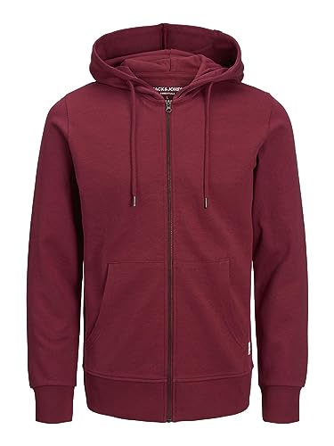 Jack & Jones Herren Jjebasic Zip Hood Noos Sweater, Rhododendron, M EU von JACK & JONES