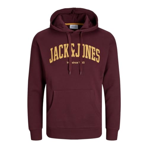 JACK & JONES Male Hoodie Logo, Farbe:Rot, Größe:M von JACK & JONES