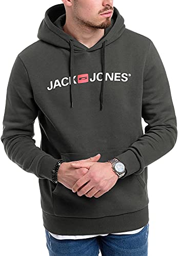 JACK & JONES Herren Kapuzenpullover (Raven (Corp 054 Raven-White, XXL)) von JACK & JONES