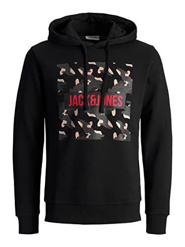 JACK & JONES Herren Jjramp Hood Sweatshirt, Black 2, S EU von JACK & JONES