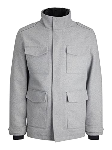 JACK & JONES Herren Jprblaparker Wool Field Jkt Sn Jacke, Light Grey Melange, XXL EU von JACK & JONES