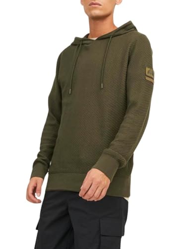 JACK&JONES Men's JCOCLASSIC Twill Knit Hood SN Kapuzenpullover, Olive Night, L von JACK & JONES