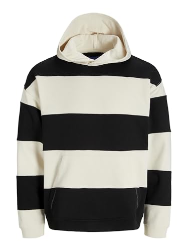 JACK & JONES Male Kapuzenpullover Gestreift Kapuzenpullover von JACK & JONES