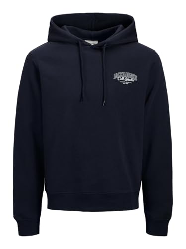 JACK & JONES Male Kapuzenpullover Logo Kapuzenpullover, Farbe:Dunkelblau, Größe:XL von JACK & JONES