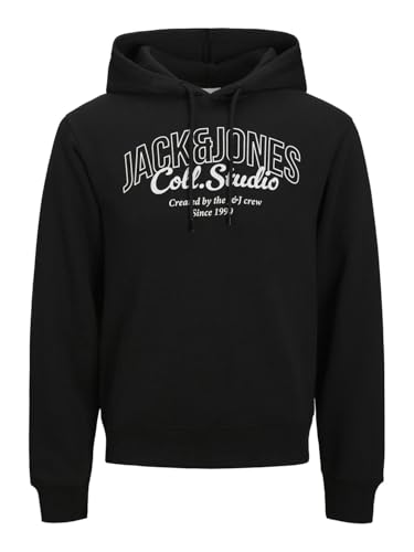 JACK & JONES Male Kapuzenpullover Logo Kapuzenpullover, Farbe:Schwarz, Größe:XL von JACK & JONES