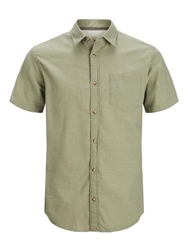 JACK & JONES Herren Freizeit Hemd JORABEL Comfort Fit XS S M L XL XXL Grün, Größe:XS, Farbe:Oil Green 12235362 von JACK & JONES