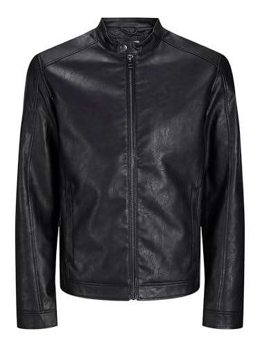 JACK & JONES Male Lederjacke Plus Size Lederjacke von JACK & JONES