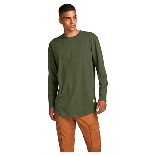 JACK & JONES Herren Jjenoa te o-hals Ls Noos T Shirt, Forest Night, XS EU von JACK & JONES