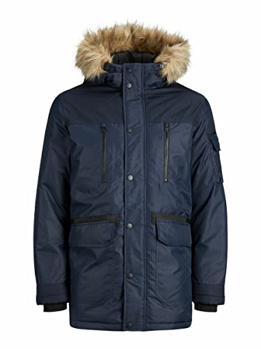 JACK & JONES Herren Jjeglobe Sts Parka, Navy Blazer, L EU von JACK & JONES