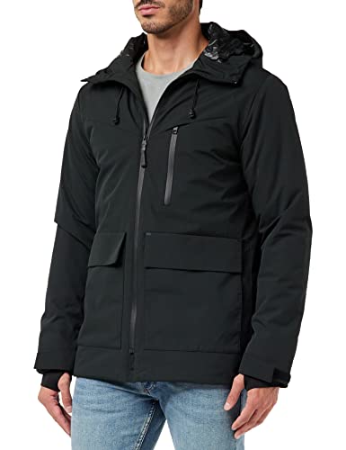 JACK&JONES Men's JJKAISER Parka Jacket, Black, M von JACK & JONES