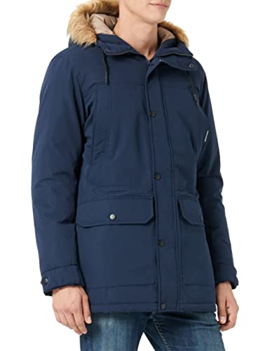 JACK&JONES Men's JJWINNER Parka FUR Jacket, Navy Blazer, M von JACK & JONES