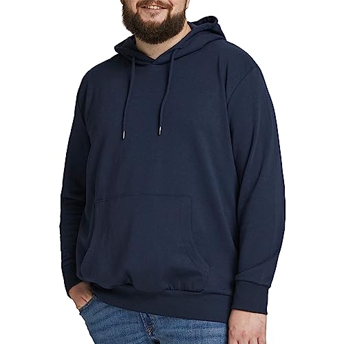 JACK & JONES Herren Hoodie Kapuzenpullover JJEBASIC - Regular Fit Plussize, Größe:4XL, Farbe:Navy Blazer 12183623 von JACK & JONES