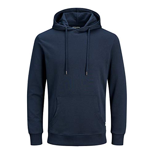 JACK & JONES Herren Hoodie Kapuzenpullover JJEBASIC - Regular Fit Plussize, Größe:6XL, Farbe:Navy Blazer 12183623 von JACK & JONES