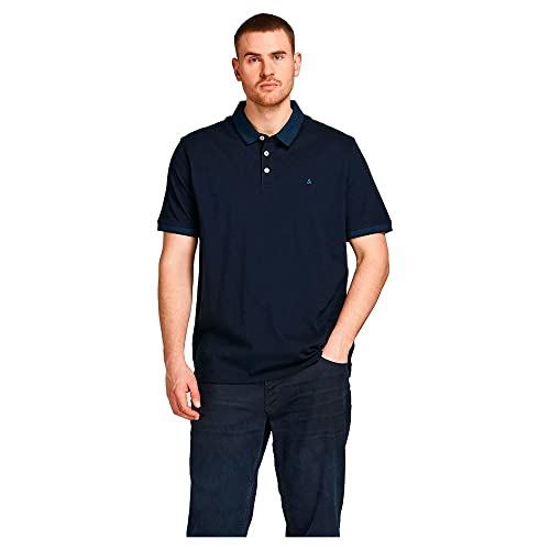 JACK & JONES Male Poloshirt Plus Size Einfarbig Poloshirt von JACK & JONES
