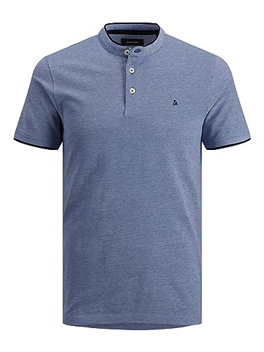 JACK & JONES Herren Jjepaulos Mao Noos Polohemd, Bright Cobalt, M EU von JACK & JONES