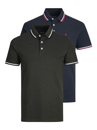 Jack & Jones Herren Jjepaulos 2pk Mp Polo Shirt, Navy Blazer, M EU Jack & Jones Herren Jjepaulos 2pk Mp Polo Shirt, Navy Blazer, M EU von JACK & JONES