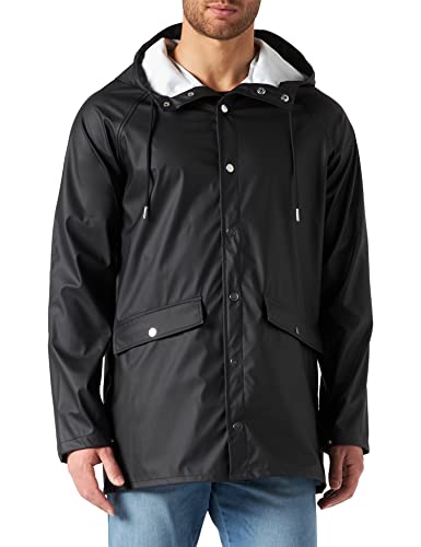 JACK&JONES Men's JJWINSTON RAIN Jacket Regenjacke, Black, S von JACK & JONES