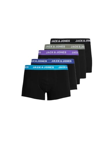 JACK & JONES Male Shorts 5er-Pack Herrenunterwäsche in Größe XS-XXL, Farbe:Schwarz, Größe:M von JACK & JONES