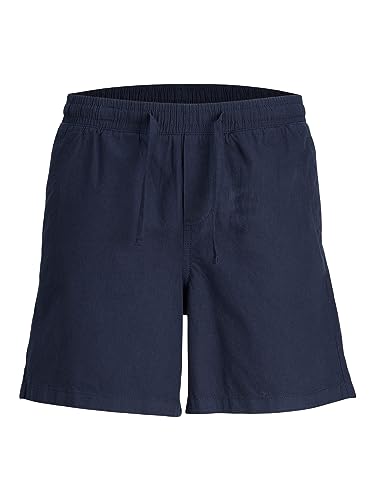 JACK & JONES Herren JPSTJAIDEN JJSUMMER Linen Blend Short SN, 12248629,Navy Blazer,M von JACK & JONES