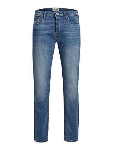 Herren Jack & Jones Jeans Tim Straight Legs Slim Fit Flat Front Tim ORIGINAL, Farben:Blau-2, Größe Jeans:29W / 30L von JACK & JONES