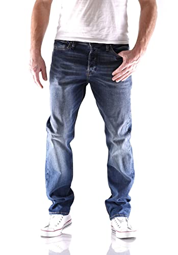 JACK & JONES Tim Original Slim Fit Herren Jeans, Farbe:Blau (AGI 005), Hosengröße:W36/L36 von JACK & JONES