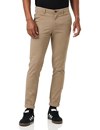 JACK & JONES Herren Chino Hose | Stretch Pants Konischer Schnitt | Slim Fit Look JPSTMARCO JJBOWIE, Farben:Beige, Größe Hosen:30W / 30L, Z-Länge:L30 von JACK & JONES