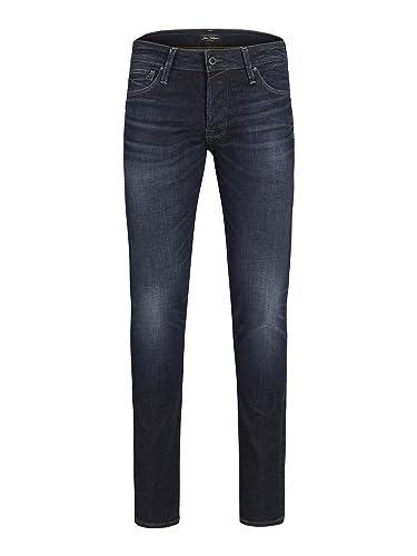 JACK & JONES Herren Jeans JJIGLENN JJICON JJ 559 50SPS -Slim Fit Blau Blue Denim, Größe:29W / 34L, Farbvariante:Blue Denim 12217125 von JACK & JONES