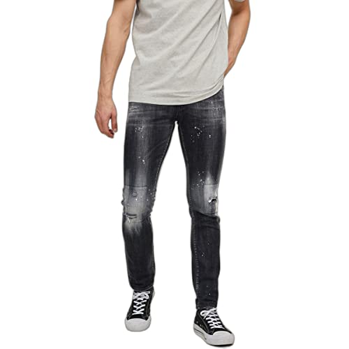 JACK & JONES Herren Jjiglenn Jjluca El 012 Sn Jeanshose, Black Denim, 29 EU von JACK & JONES