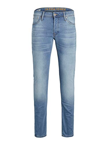 JACK & JONES Male Slim Fit Jeans Glenn Original GE 003 Indigo Knit 3436Blue Denim von JACK & JONES