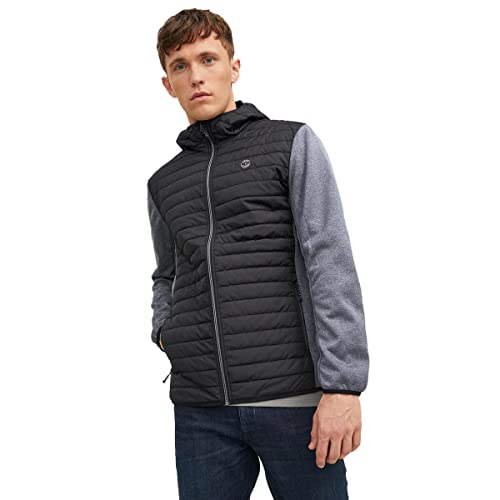 JACK & JONES Herren gesteppte vordere Kapuze mit hoher Nackenjacke - - von JACK & JONES